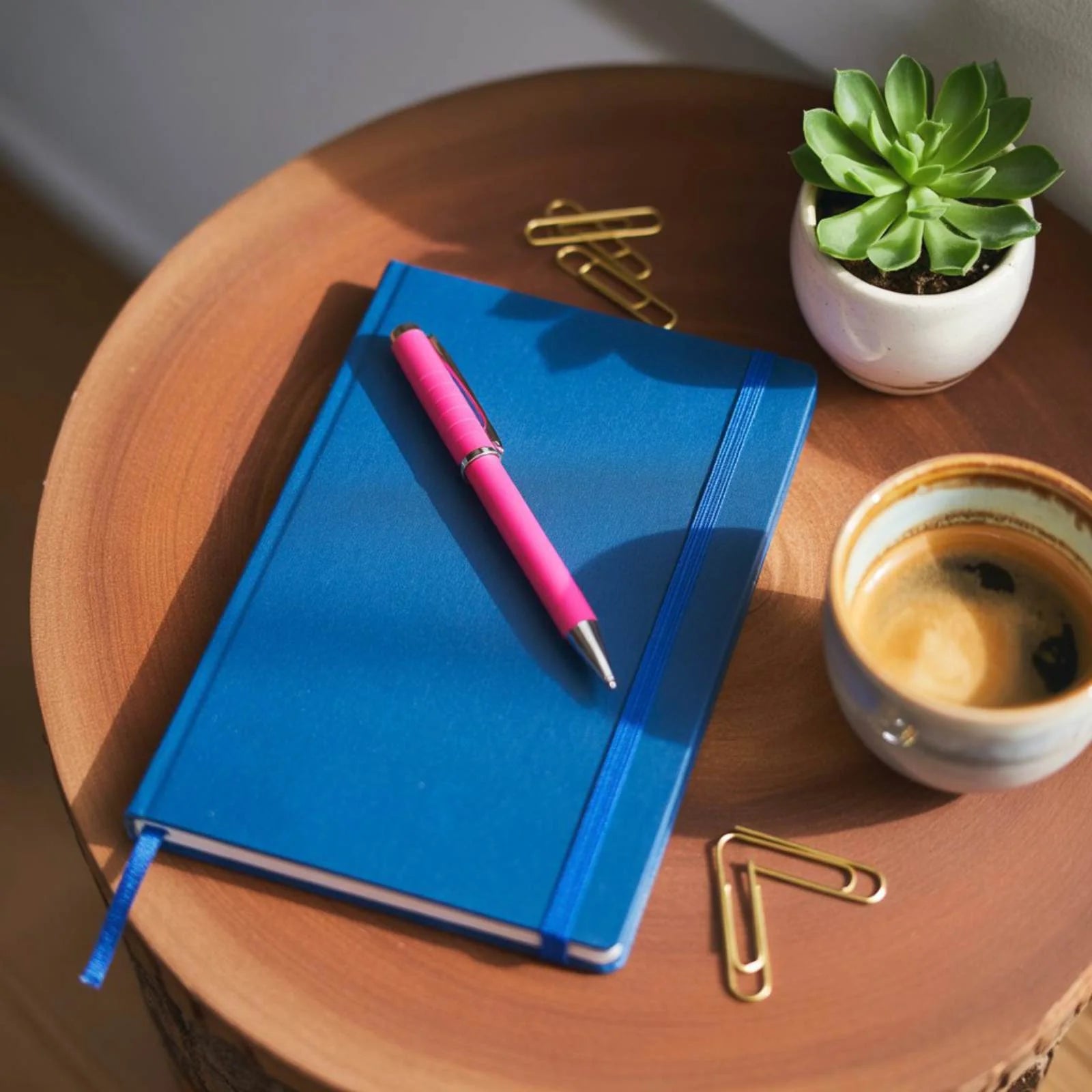 Leather Journal, Indigo, 5.8″ x 8.3″, 240 Dotted Pages