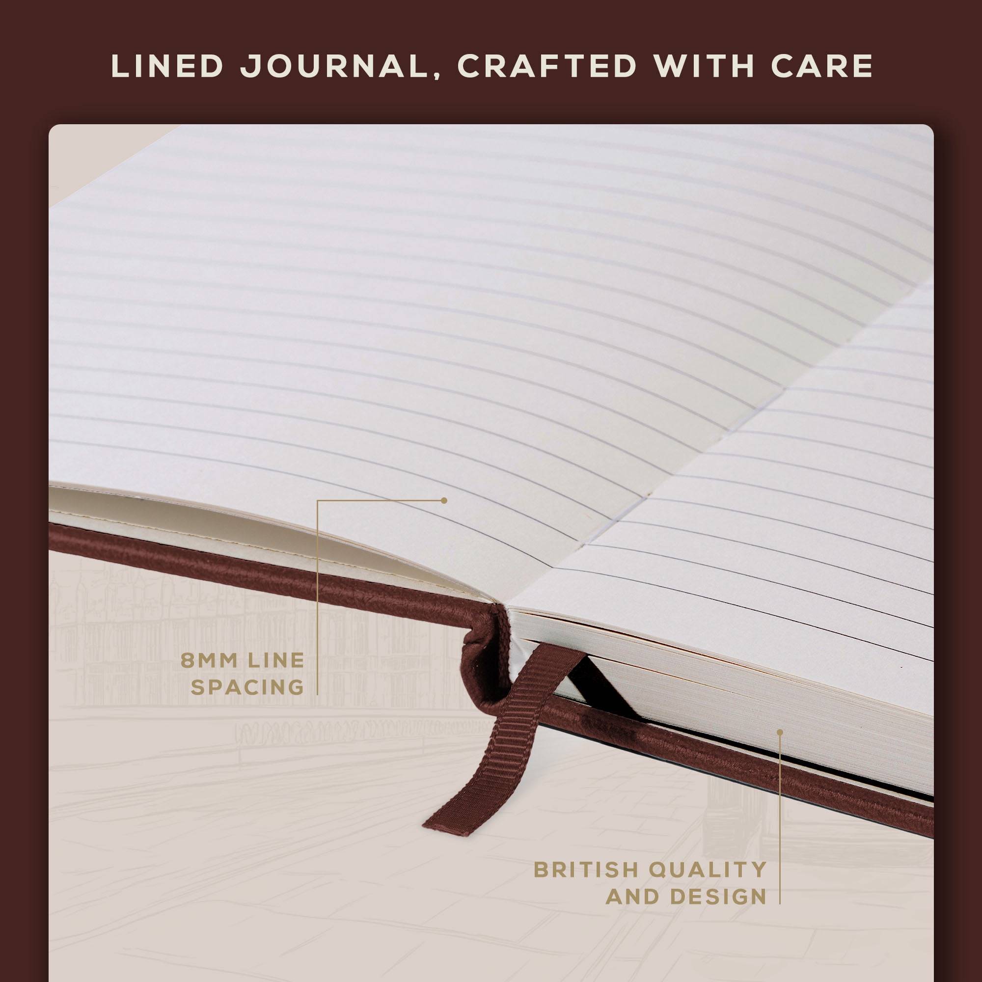 A5 Leather Journal Notebook, 5.8 x 8.3 inch, 160 Lined Pages