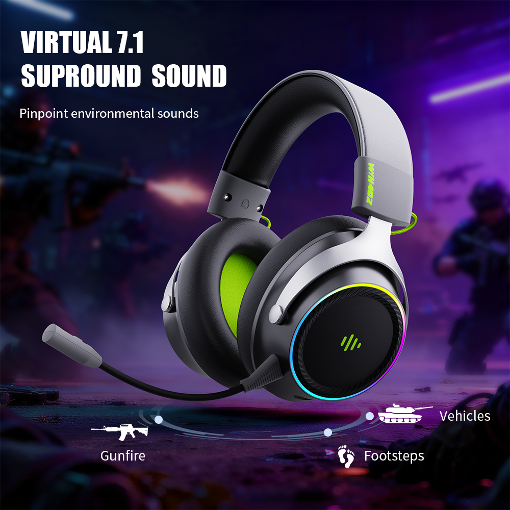Gaming Headphones Over Ear High-protein Headphone 7.1 Surround Sound Earphone for PSP/XBOX