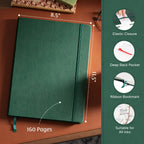 A4 Lined Journal Notebook, 8.5 x 11.5 inch, A4 160 Lined Pages