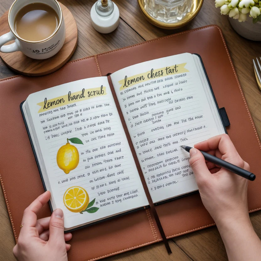 A5 Leather Journal Notebook, 5.8 x 8.3 inch, 160 Lined Pages