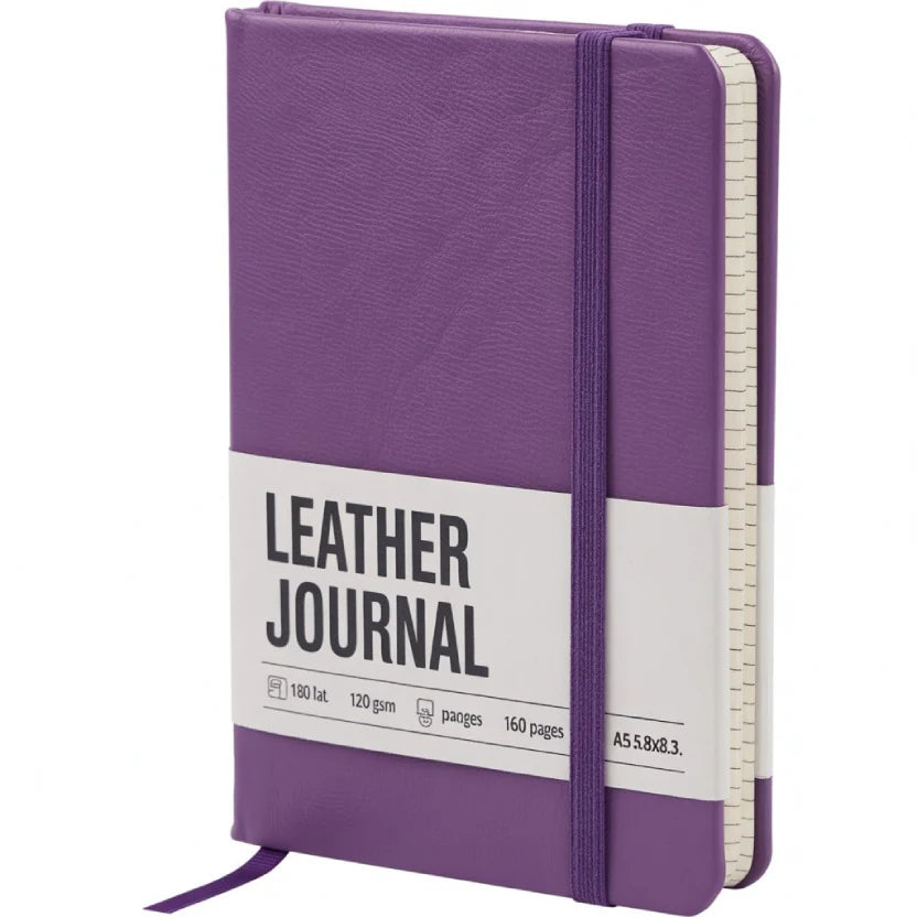 A5 Leather Journal Notebook, 5.8 x 8.3 inch, A5 160 Lined Pages