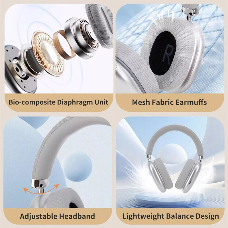 Bluetooth Over-Ear Headphone Gaming Headset with Noise Cancelling Feature