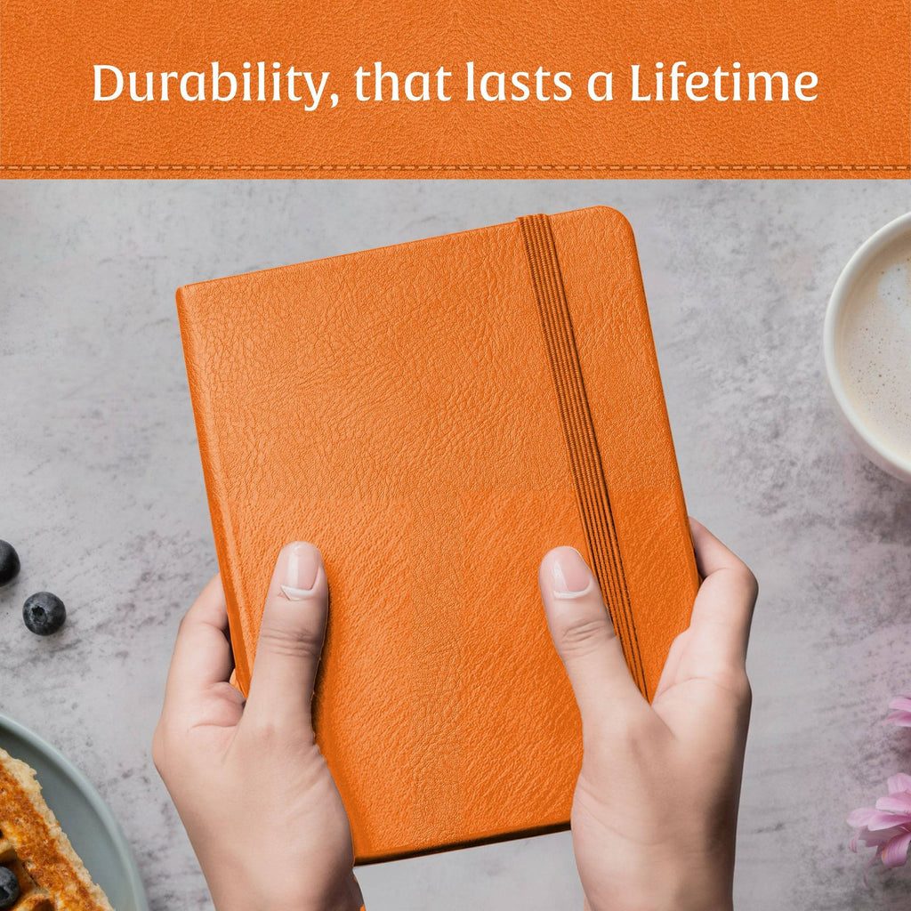 Lined Leather Journal Notebook, 5.8 x 8.3 inch, A5 160 Lined Pages