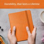 Lined Leather Journal Notebook, 5.8 x 8.3 inch, A5 160 Lined Pages
