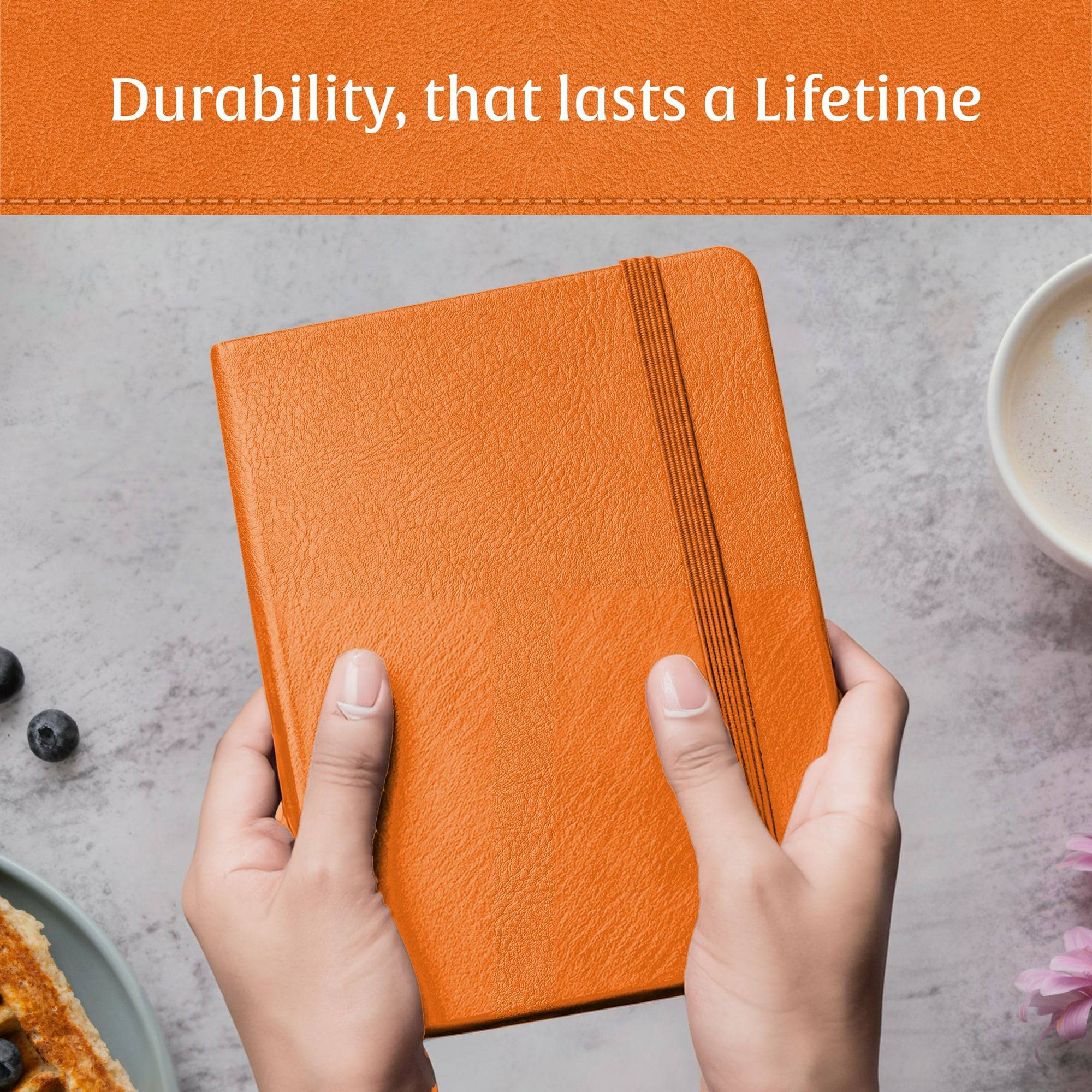 Lined Leather Journal Notebook, 5.8 x 8.3 inch, A5 160 Lined Pages