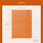 Lined Leather Journal Notebook, 5.8 x 8.3 inch, A5 160 Lined Pages