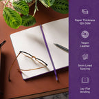 A5 Leather Journal Notebook, 5.8 x 8.3 inch, A5 160 Lined Pages