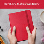 A5 Lined Journal Notebook, 5.8 x 8.3 inch, A5 160 Lined Pages, Hardcover, Red