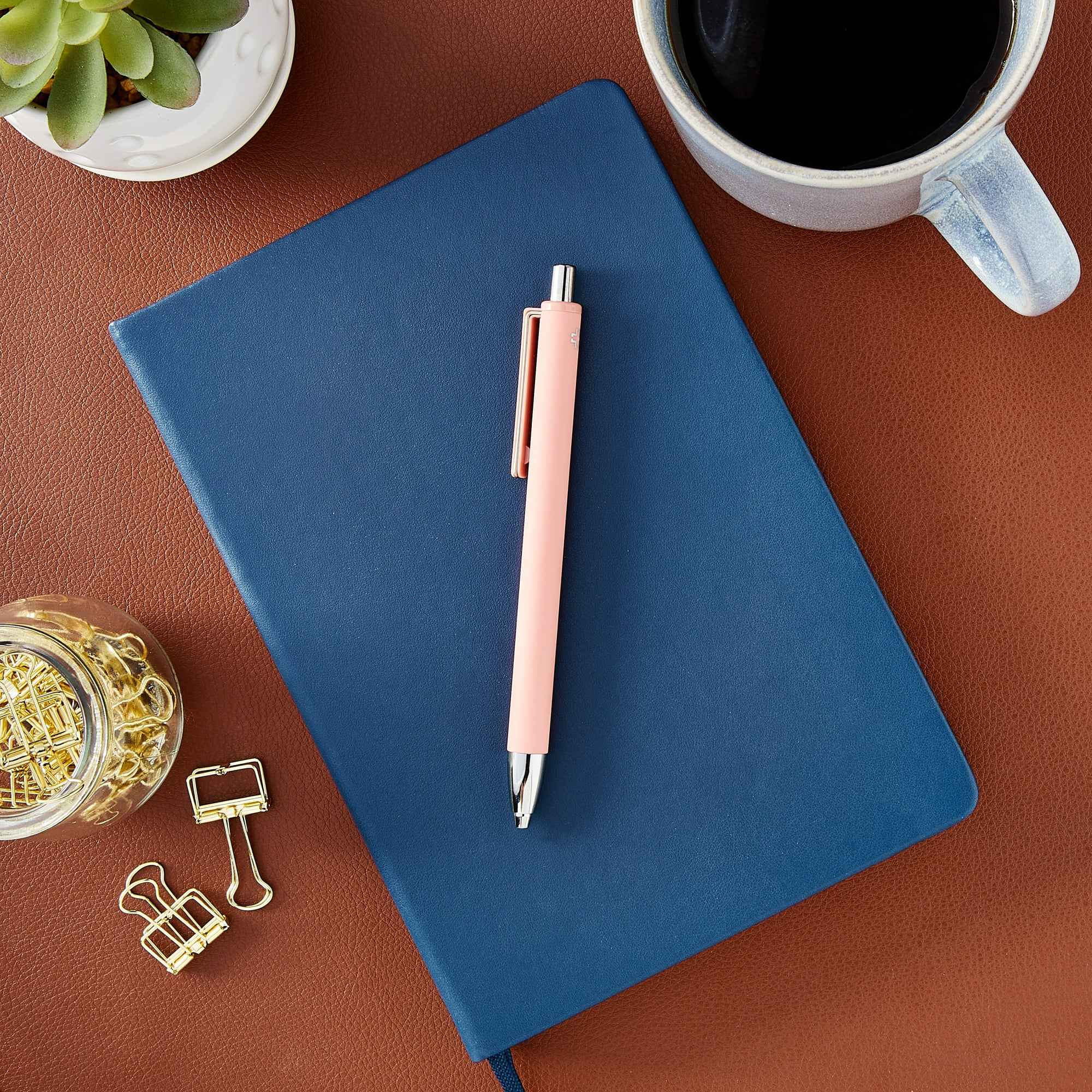 Leather Journal, Indigo, 5.8″ x 8.3″, 240 Dotted Pages