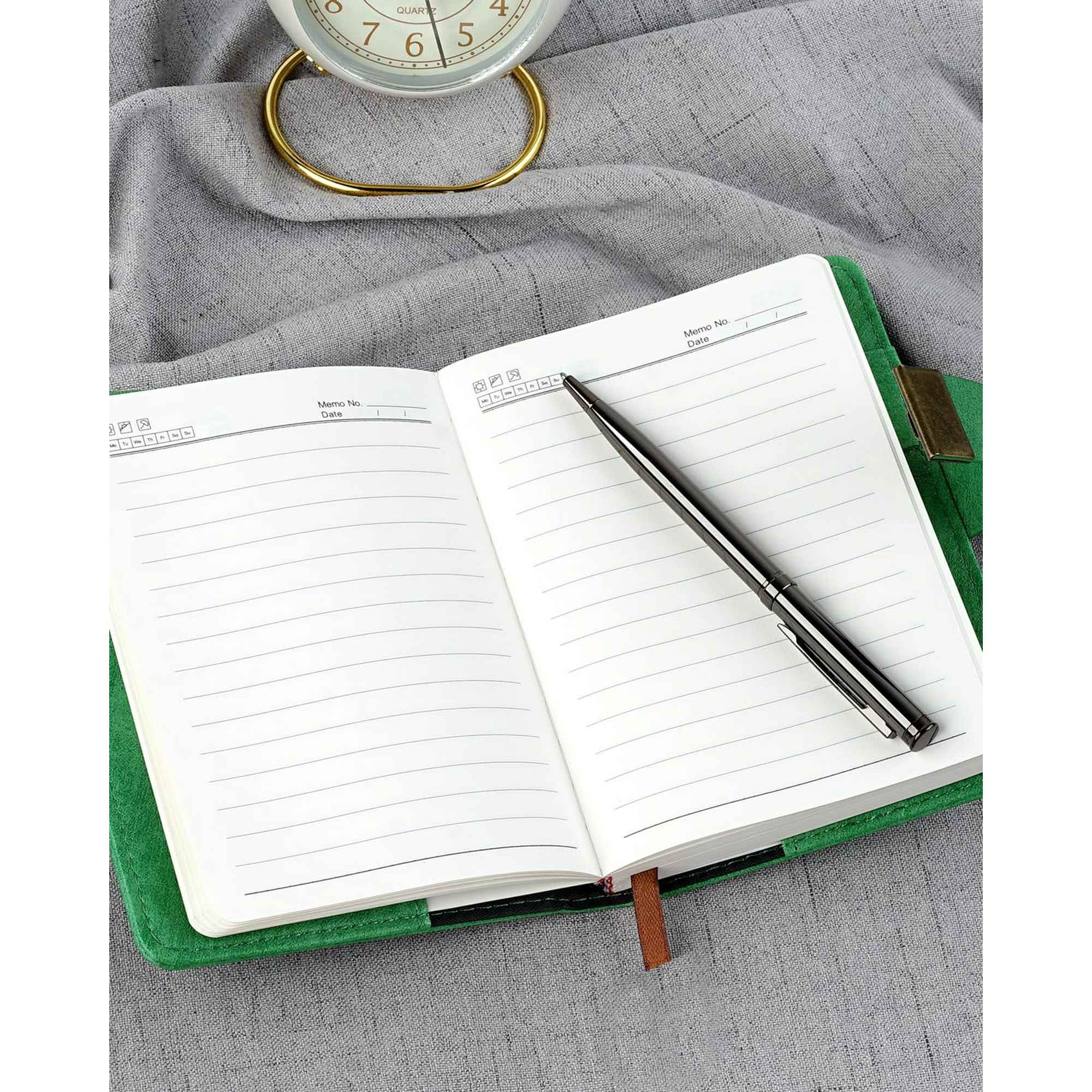 Journal with Lock, A6 PU Leather, Diary with Lock, Password Notebook,4.3×6.3inch, Grass Green
