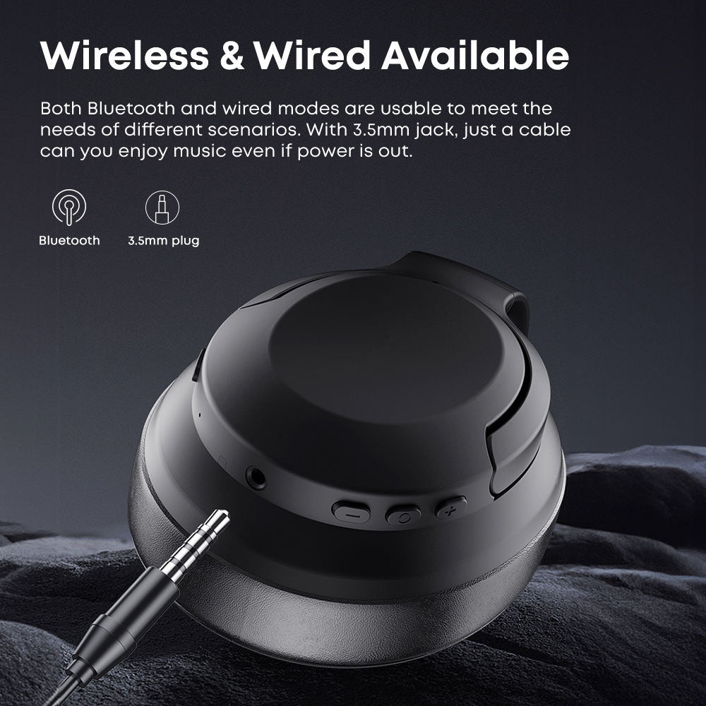 Noise Cancelling Gaming Headphones Over Ear Wireless Headphones Sports Waterproof