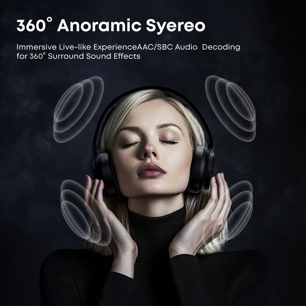 Noise Cancelling Gaming Headphones Over Ear Wireless Headphones Sports Waterproof