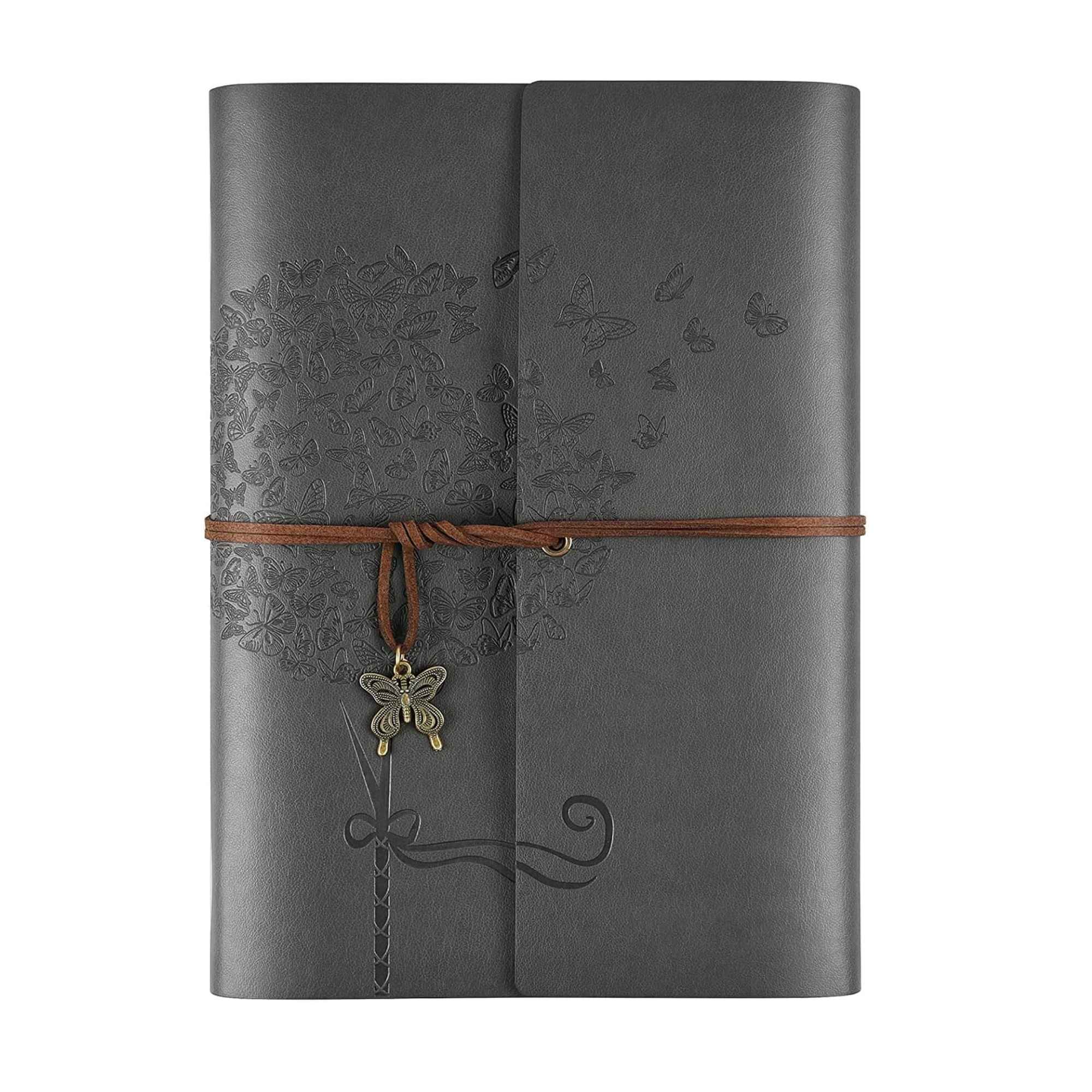 Leather Journal Notebook, Refillable Writing Journal Diary Planner for Women, A5 Size (6.3 x 9.3 Inches)